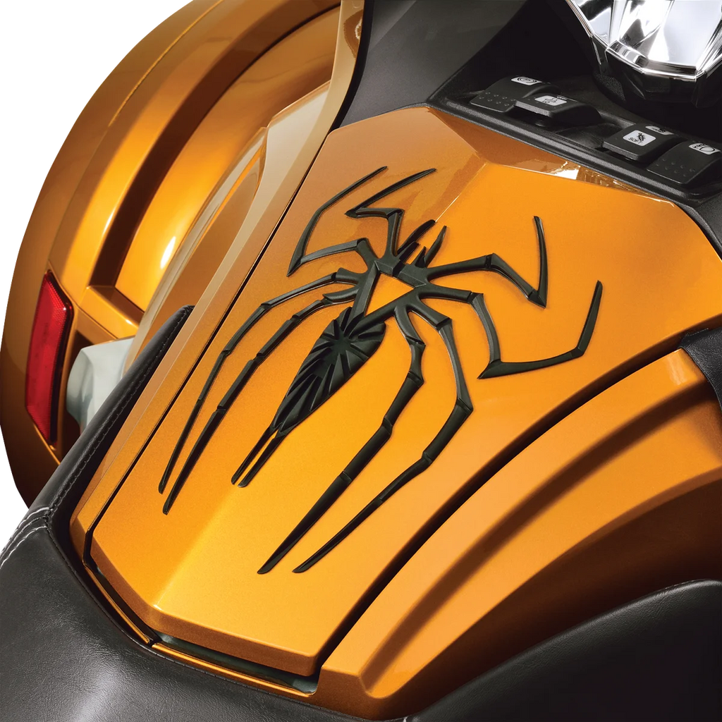 Tank Pad - Spider - Black Show Chrome - Side View