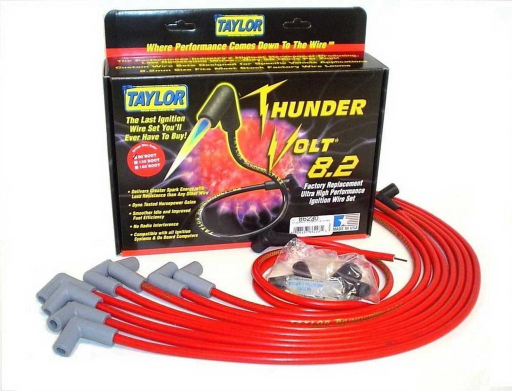 Taylor Cable 8.2 Thunder-Volt Spark Plug Wire Set Red