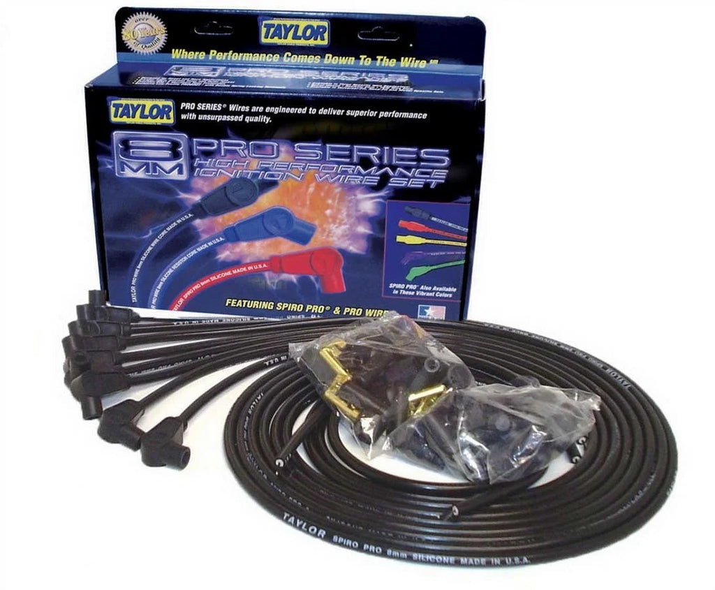 Taylor Cable 8mm Pro Wire 90 Degree BLACK 73051