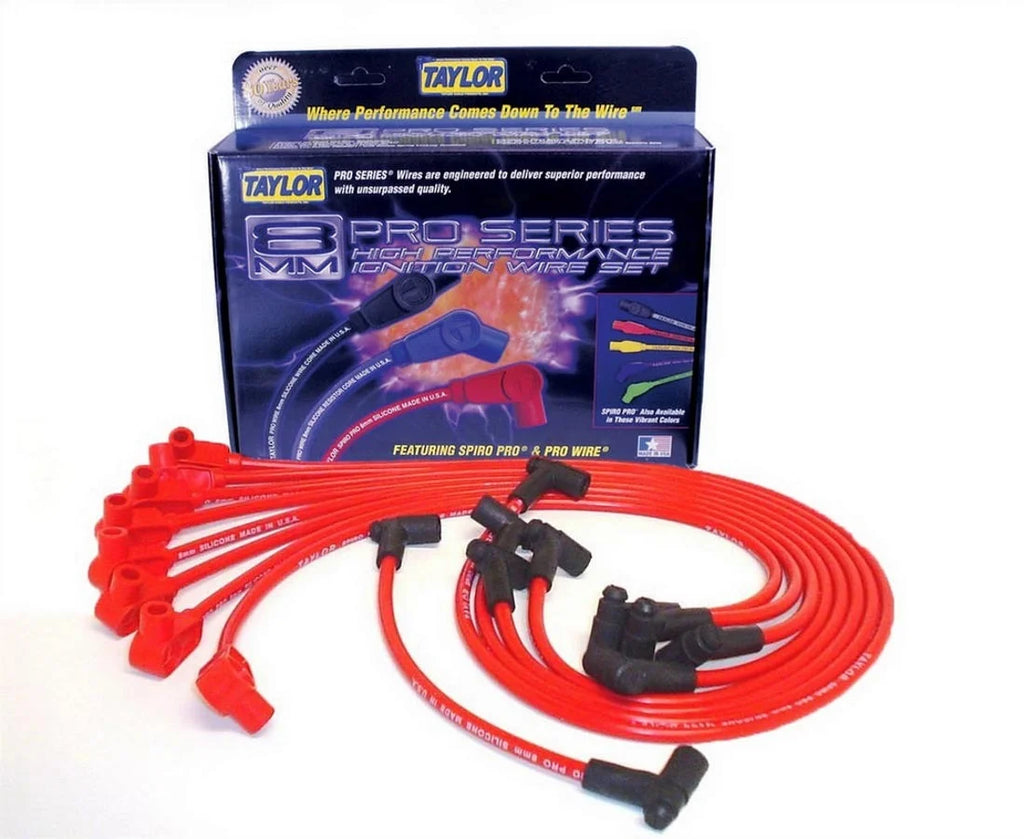 Taylor Cable 8mm Spiro-Pro Custom Plug Wire Set Red