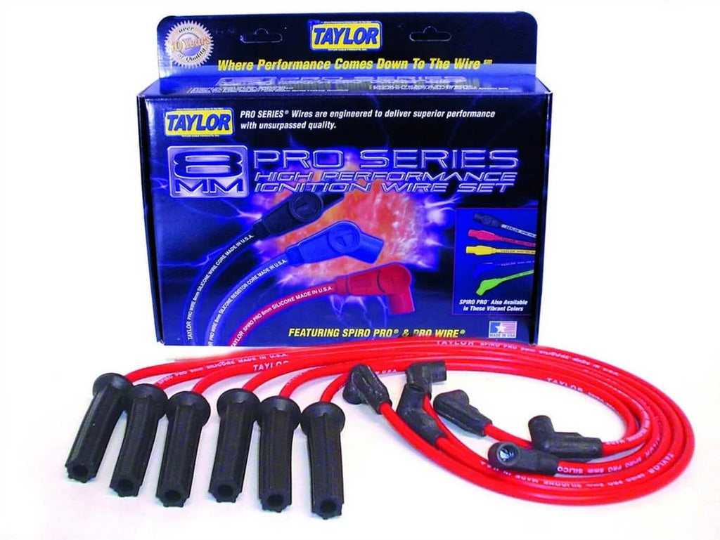 Taylor Cable Red Spiro-Pro 6 Cylinder Plug Wire Set