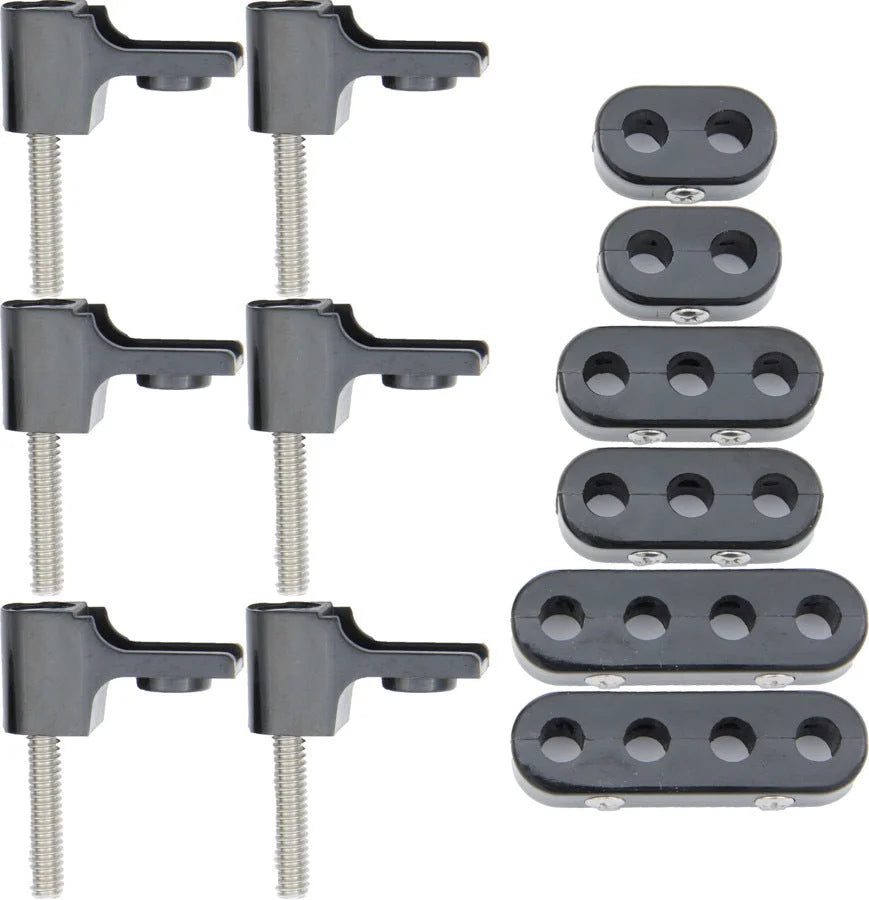 Taylor Cable V8 Horizontal Wire Loom Kit Black 7-8mm