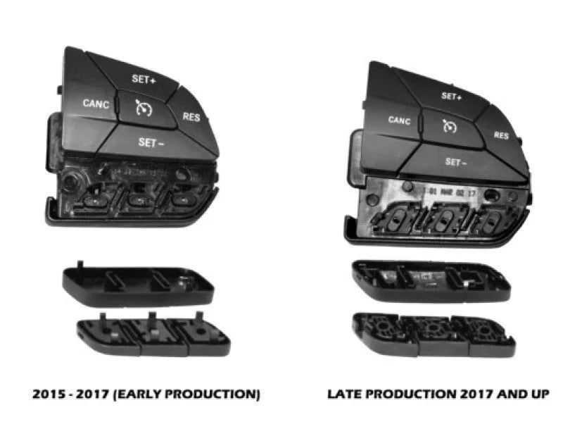 Tazer 15-17 Dodge Challenger/Charger/Durango/15-17 Jeep Grand Cherokee Aux Buttons - Type A - Back View