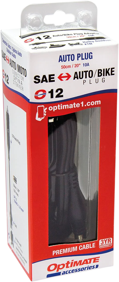 Tecmate Adapter - Plug to SAE O-12 - Back View