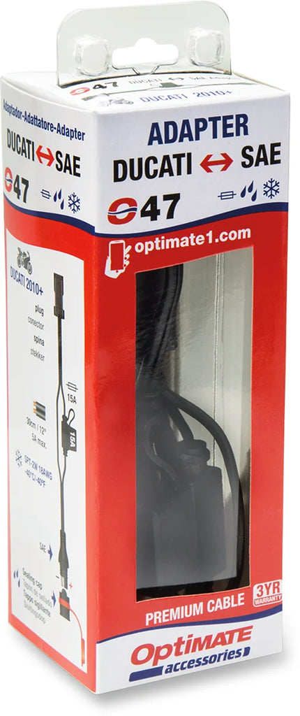 Tecmate Adapter - SAE O-47 fits Ducati - Back View