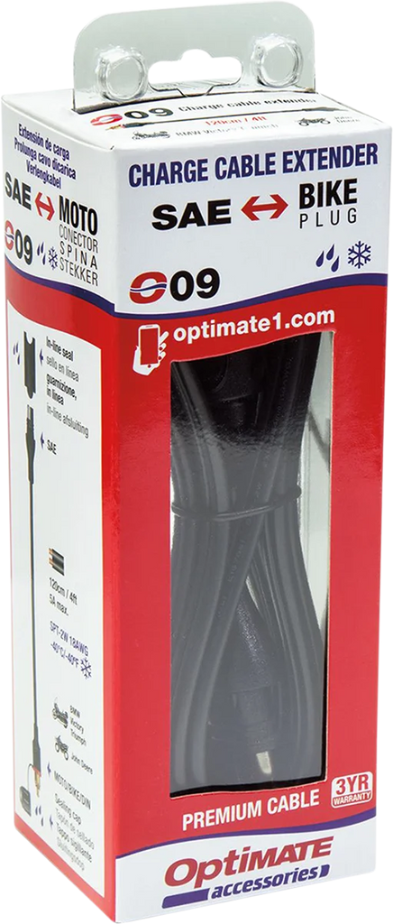 Tecmate Adapter/Extender - DIN to SAE O-09 - Side View