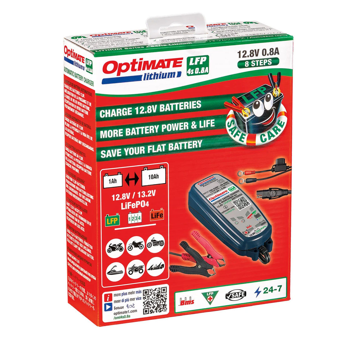 Tecmate Battery Charger - Lithium TM471 - Back View