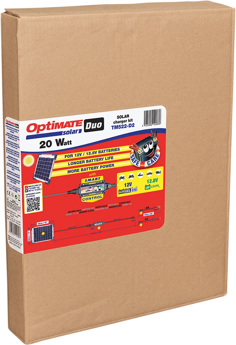 Tecmate Battery Charger - Solar TM522-D2 - Side View