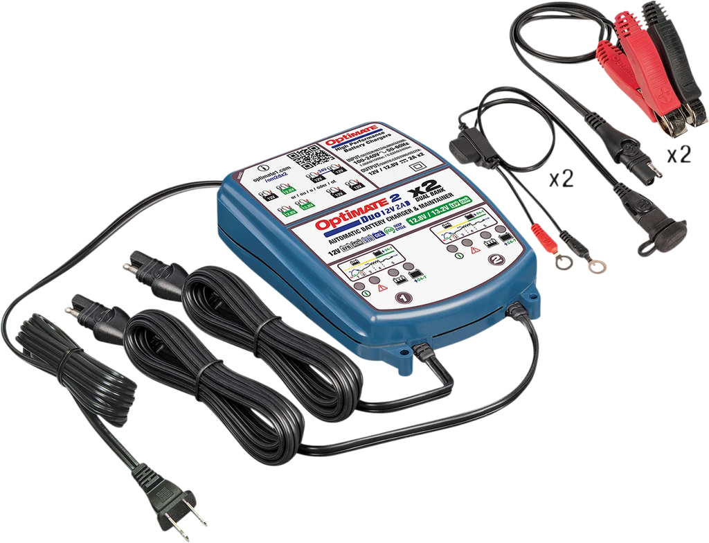 Tecmate Battery Charger/Maintainer - 2-Bank TM-571 - Main Product View