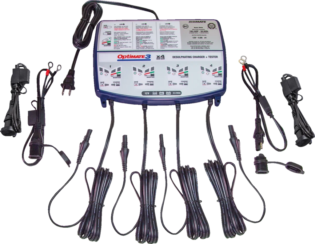 Tecmate Battery Charger/Maintainer - 4-Bank TM455 - Main Product View