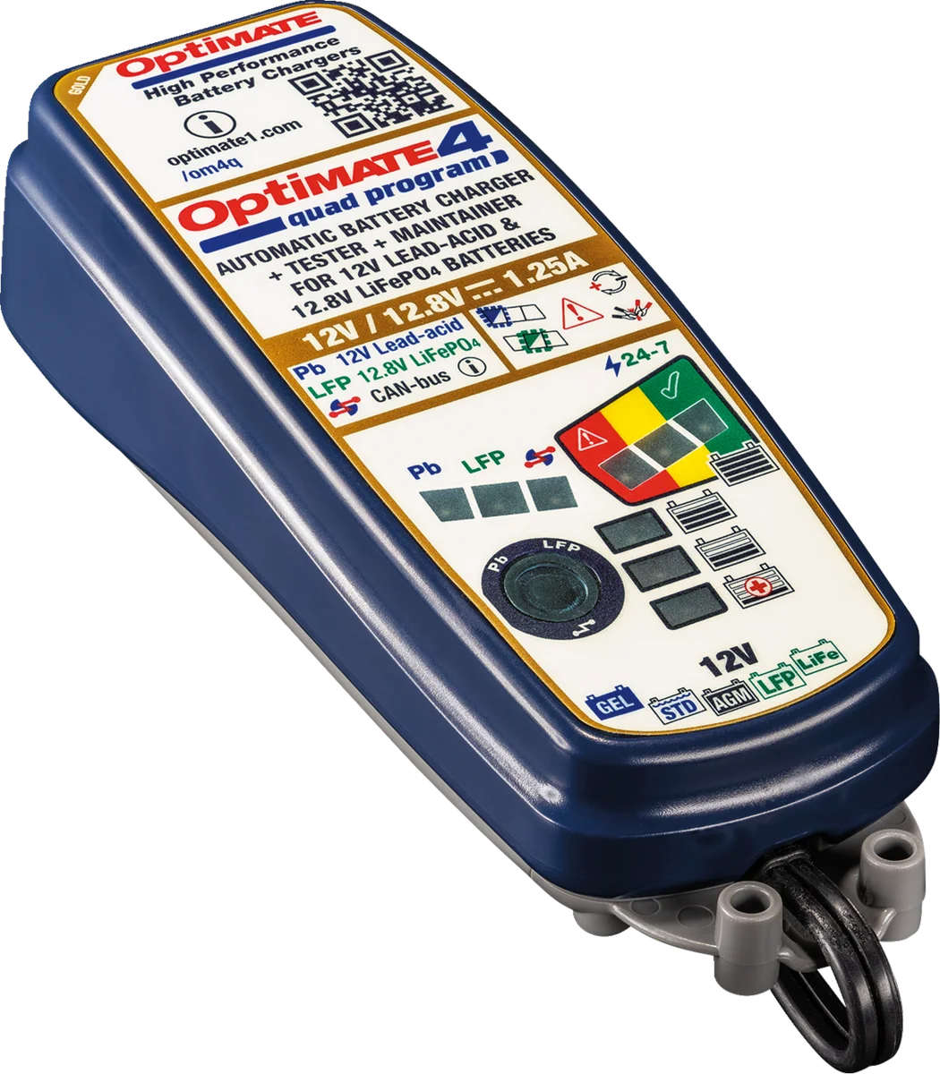 Tecmate Battery Charger/Maintainer - OptiMate™ 4 - Quad Program - Premium TM631PR - Installation View