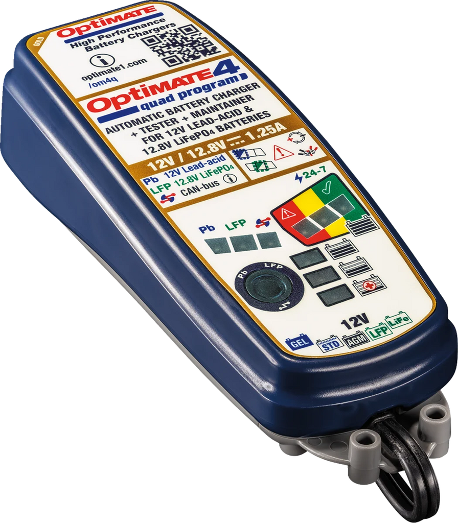 Tecmate Battery Charger/Maintainer - OptiMate™ 4 - Quad Program - Premium TM631PR - Installation View