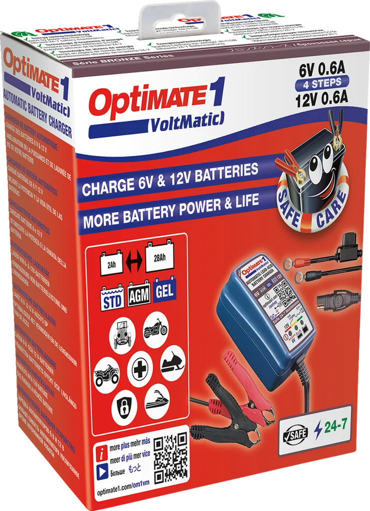 Tecmate Battery Charger/Maintainer TM-401A - Side View