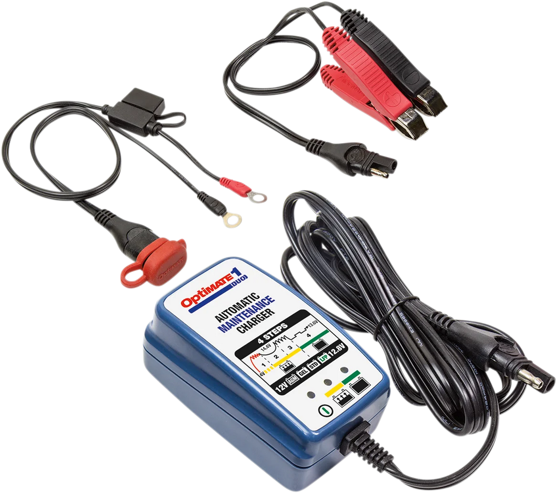 Tecmate Battery Charger/Maintainer TM409 - Side View