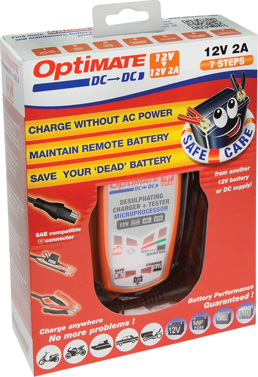 Tecmate Battery Charger/Maintainer TM500V3 - Side View