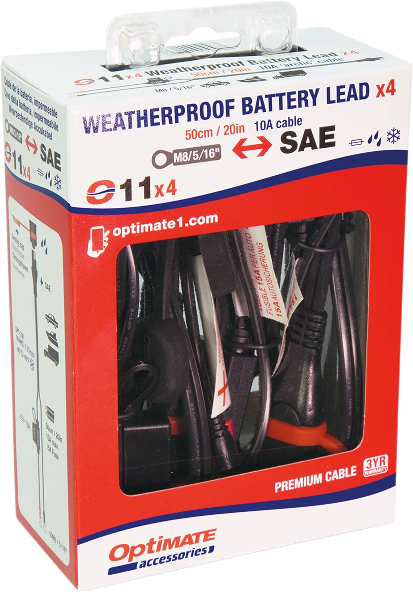 Tecmate Battery Lead - 5/16" - 4 Pack O-11X4 - Side View