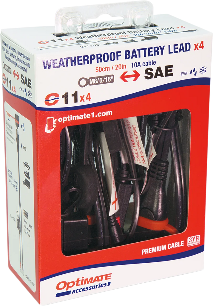Tecmate Battery Lead - 5/16" - 4 Pack O-11X4 - Side View