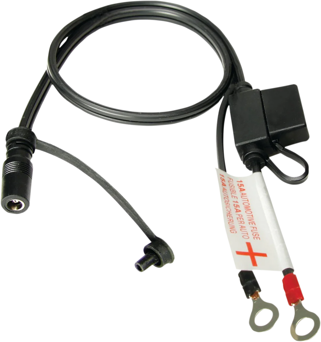 Tecmate Battery Lead to 2.5 mm Barrel Adapter O-21 - Installation View