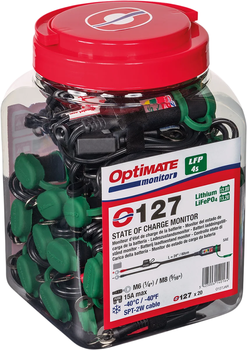 Tecmate Battery Status/Charge System Monitor - Lithium/SAE - 20 Pack O-127JAR - Installation View