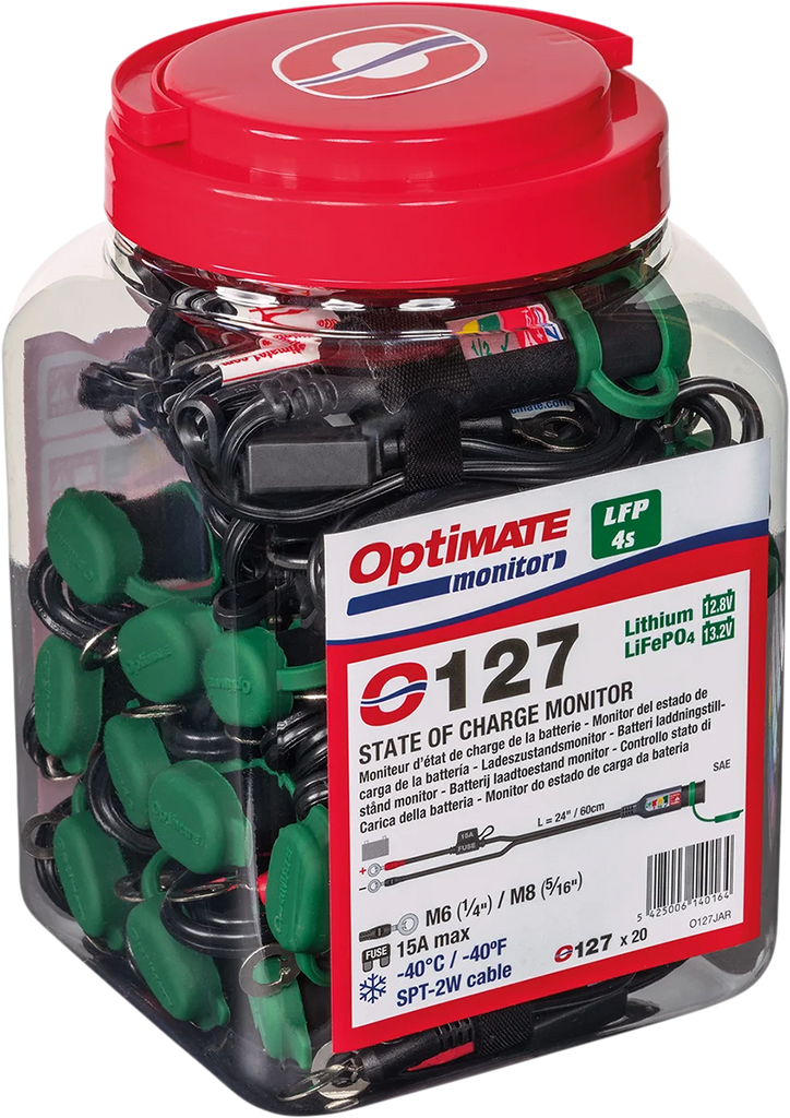 Tecmate Battery Status/Charge System Monitor - Lithium/SAE - 20 Pack O-127JAR - Installation View