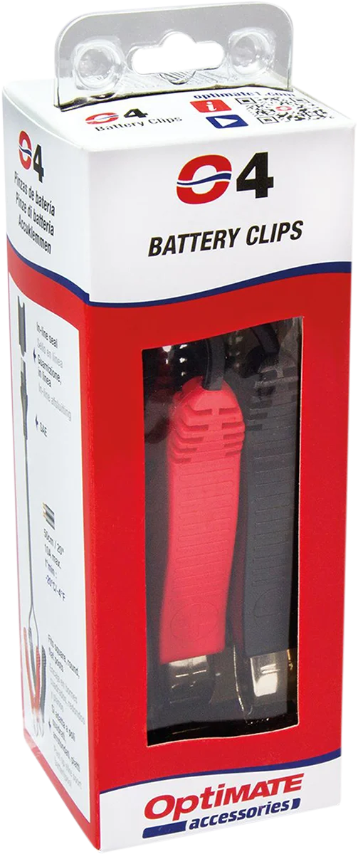 Tecmate Charger Cord - SAE to Battery Clips O-04 - Back View