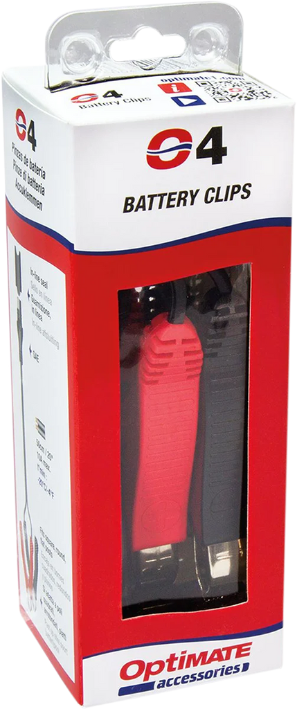 Tecmate Charger Cord - SAE to Battery Clips O-04 - Back View