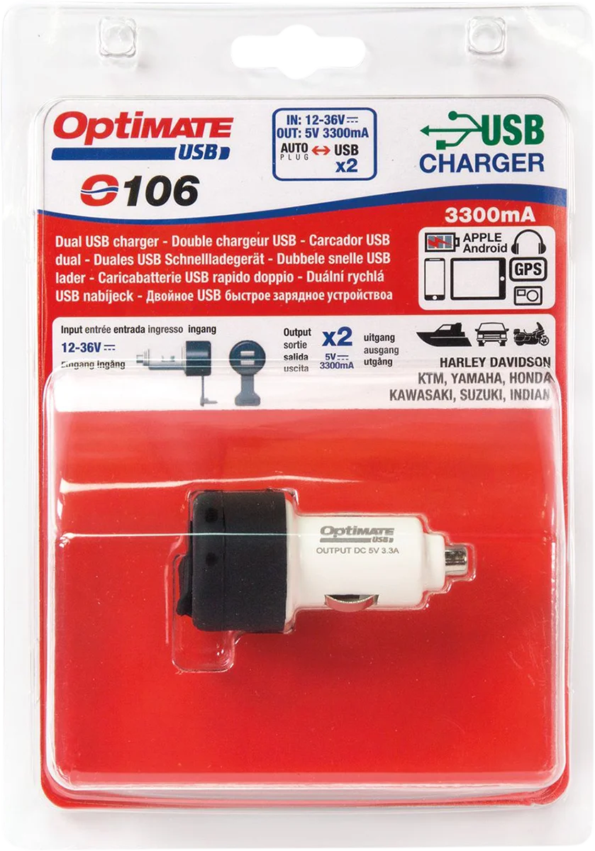 Tecmate Dual USB Fast Charger O-106 O-106 - Installation View