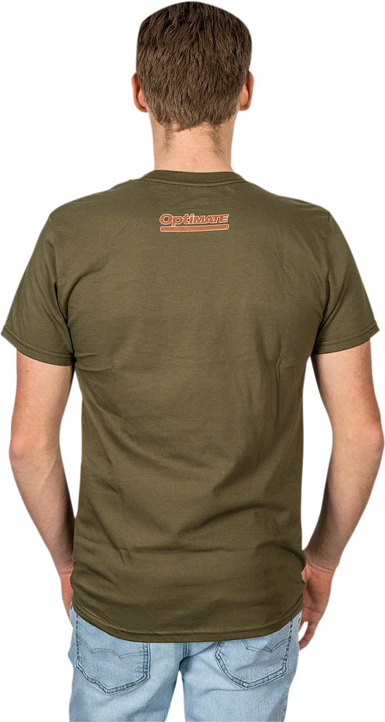Tecmate Optimate Dirt Therapy T-Shirt - Military Green - Medium TA-238MG - Side View
