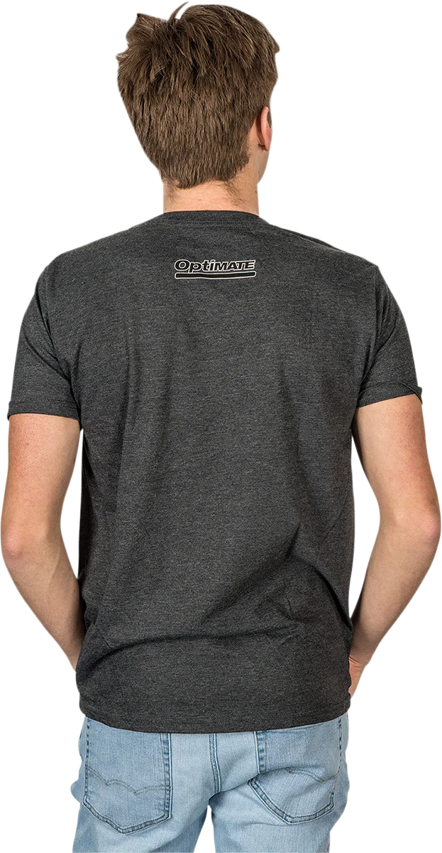 Tecmate Optimate Emotional Support Vehicles T-Shirt - Heather Charcoal - Medium TA-234CH - Side View