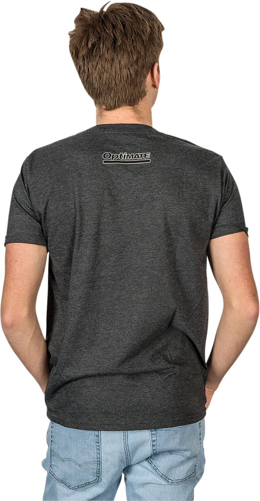 Tecmate Optimate Emotional Support Vehicles T-Shirt - Heather Charcoal - Medium TA-234CH - Side View