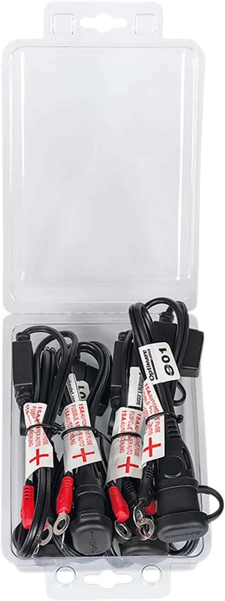 Tecmate Optimate™ Permanent Battery Lead - 4 Pack O-01X4 - Back View