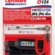 Load image into Gallery viewer, Tecmate Permanent Power Lead with Battery/Charge Status - 20" O-124 - Back View