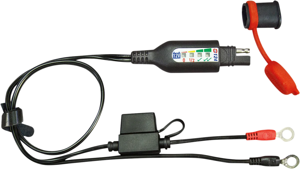 Tecmate Permanent Power Lead with Battery/Charge Status - Jar of 20 O-124JAR - Installation View