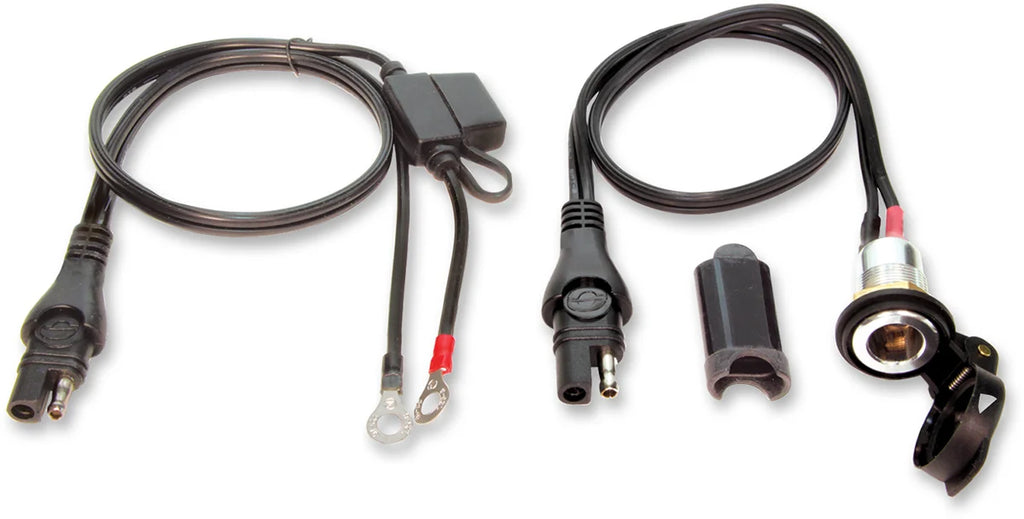Tecmate Power Socket - w/ Battery Lead/Panel Mount O-18 - Main Product View