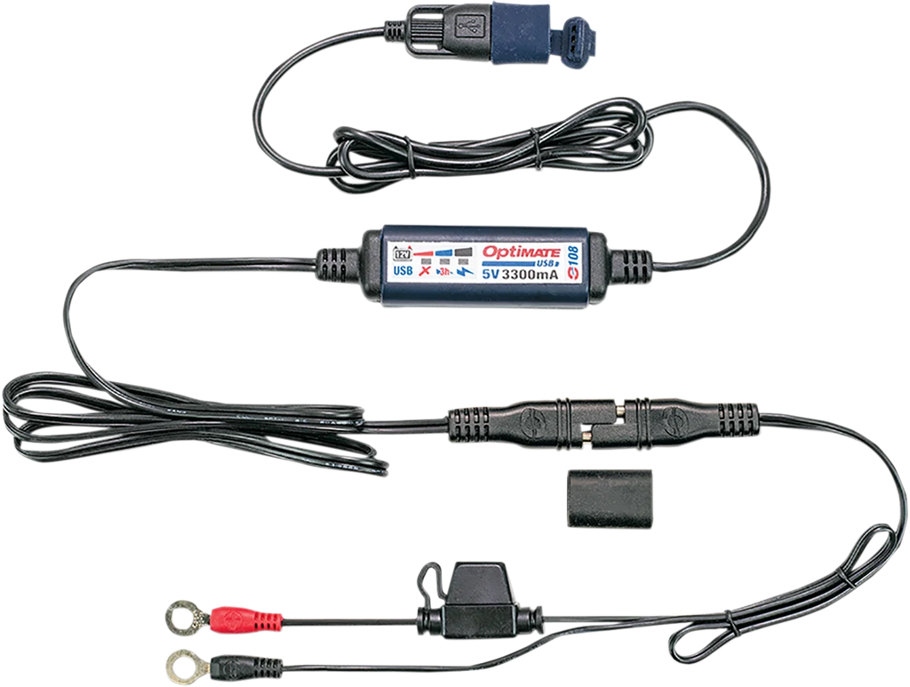 Tecmate SAE to USB Power Cable O-108 - With Battery Lead O-108KIT - Main Product View