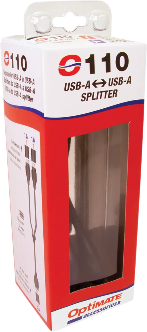Tecmate USB Y-Splitter O-110 - Side View