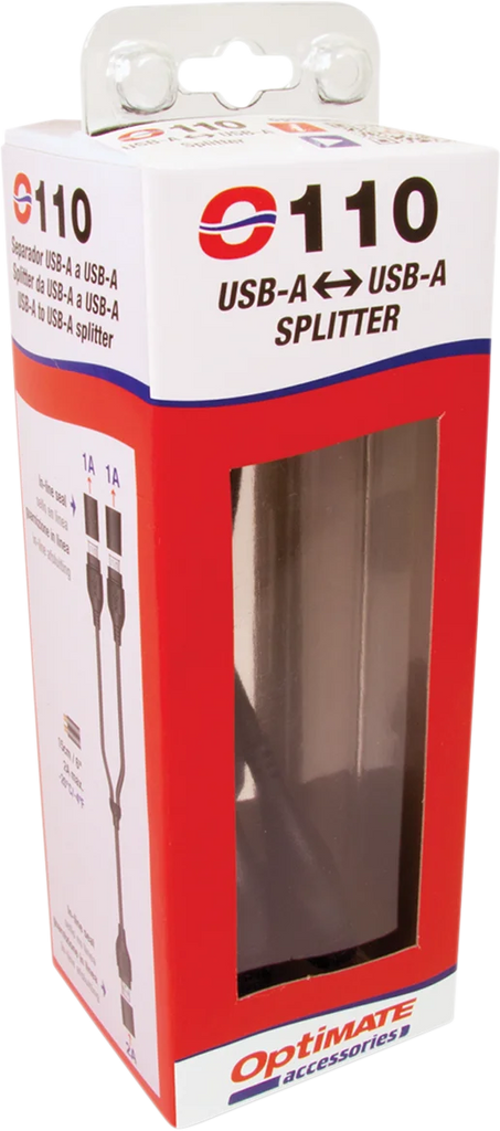 Tecmate USB Y-Splitter O-110 - Side View