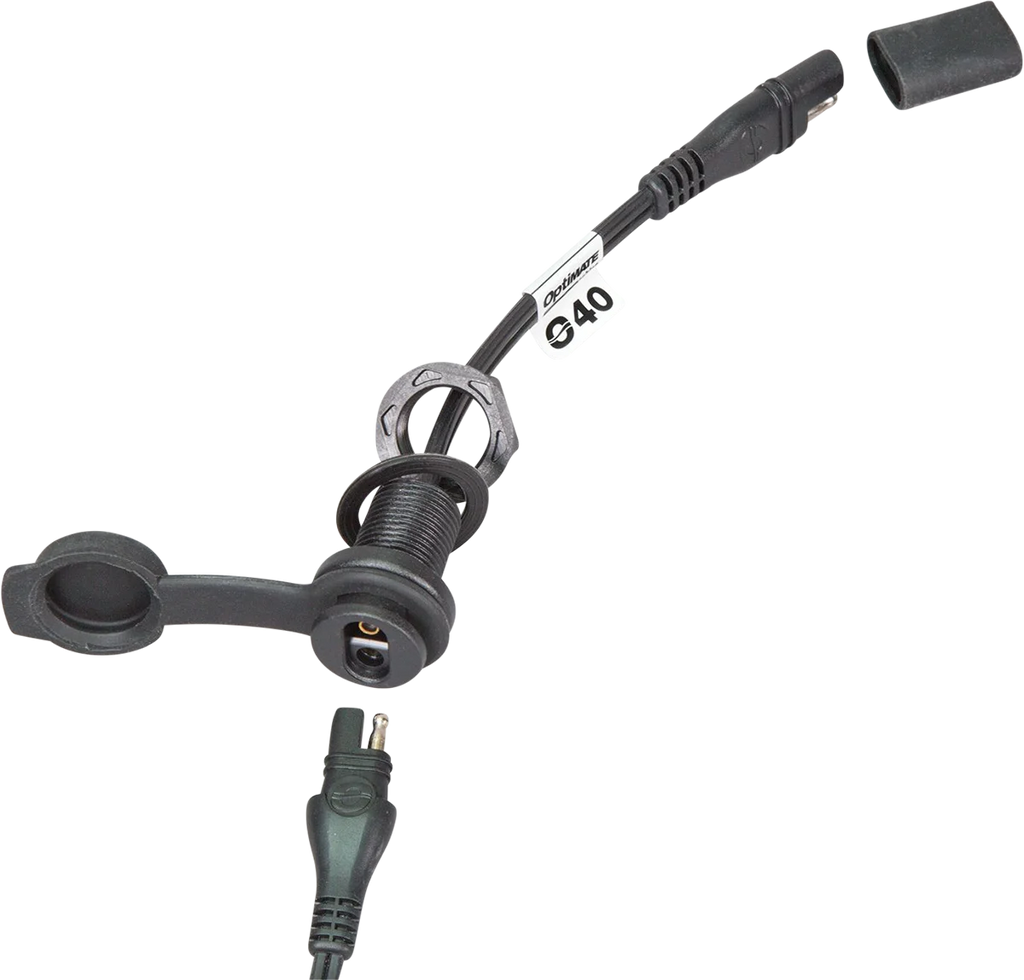 Tecmate Weatherproof SAE Thin Panel Mount Socket O-40 - Short O-40S - Installation View