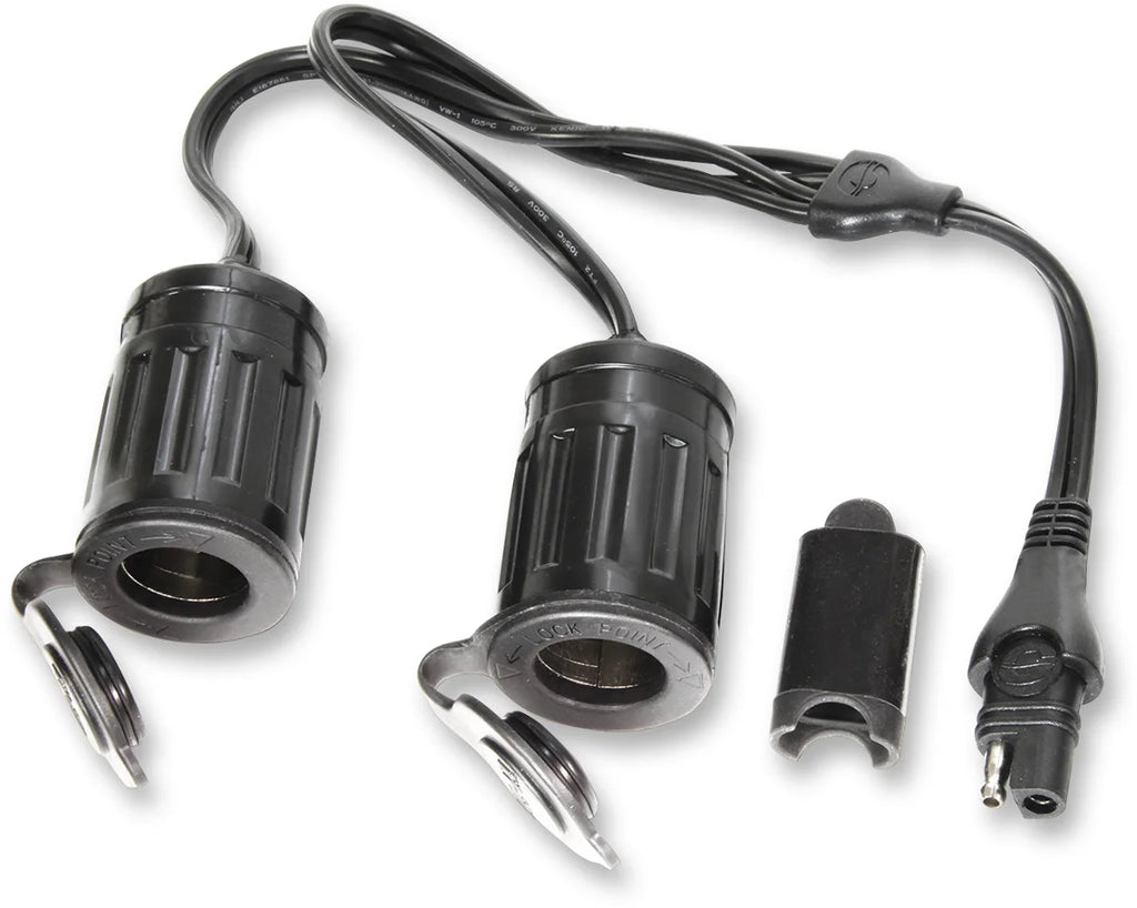 Tecmate Y-Splitter - DIN to Dual Socket Adapter O-36 - Detail View