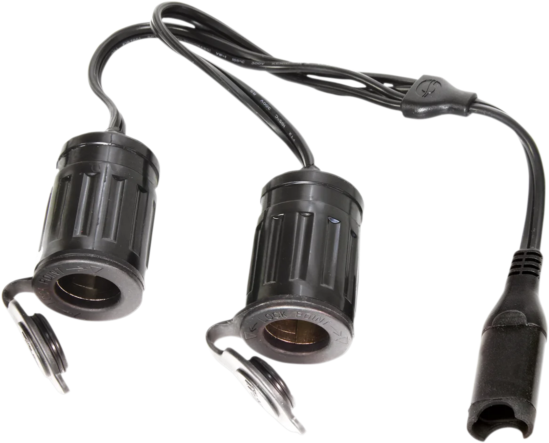 Tecmate Y-Splitter - SAE to Dual Socket Adapter O-26 - Side View