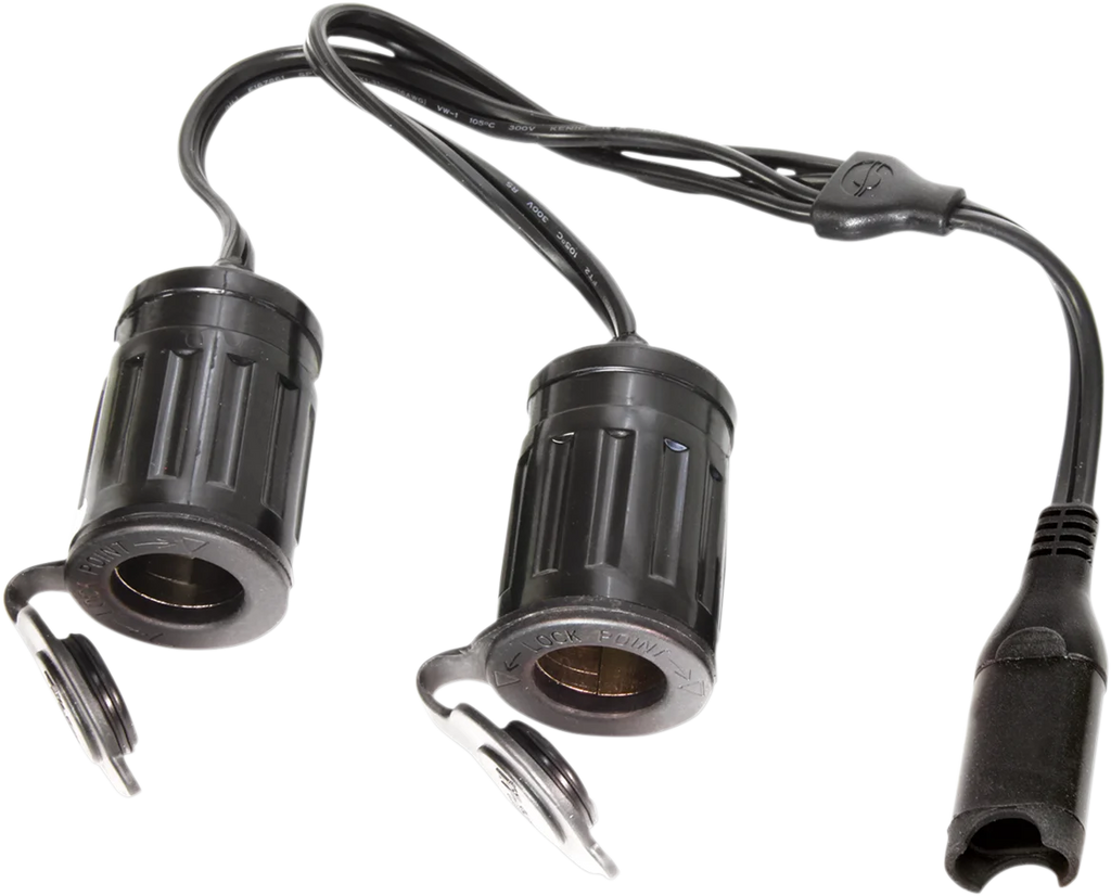 Tecmate Y-Splitter - SAE to Dual Socket Adapter O-26 - Side View