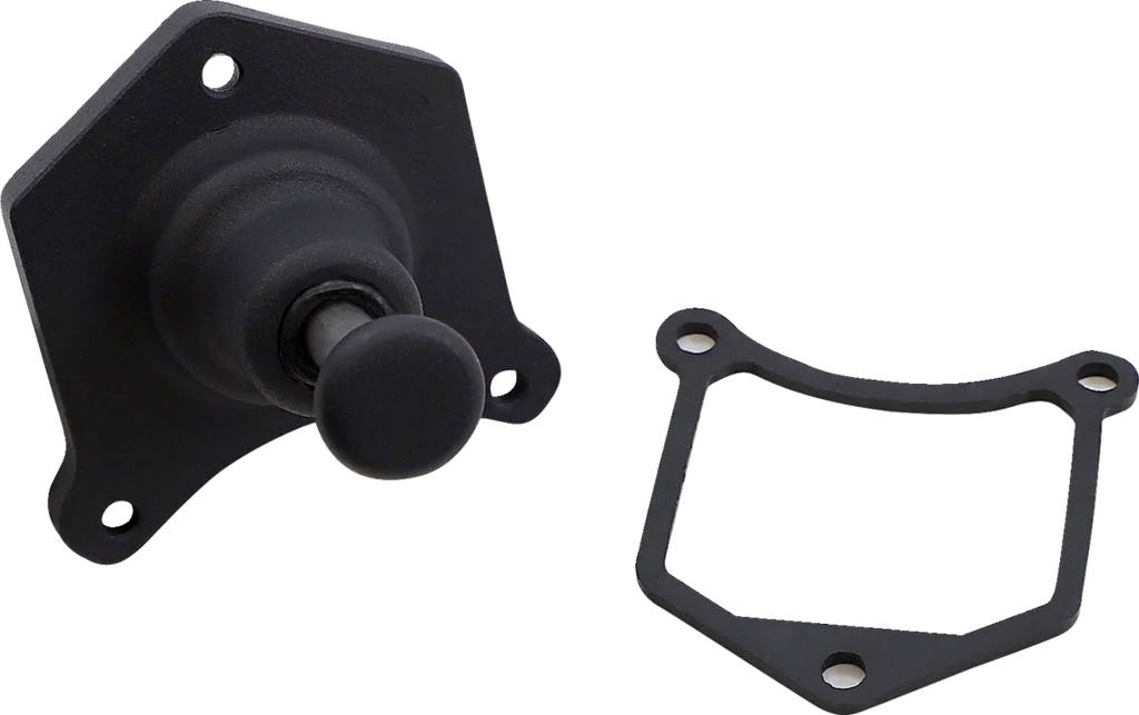 Terry Components Solenoid End Cover - Starter Buttons - Black - Main Product View