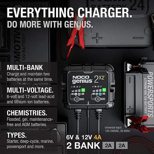 The NOCO Company - Archived 2-BANK 4A BATTERY CHARGER GENIUS2X2 - Main Product View