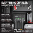 Load image into Gallery viewer, The NOCO Company - Archived 4-BANK 8A BATTERY CHARGER GENIUS2X4 - Side View