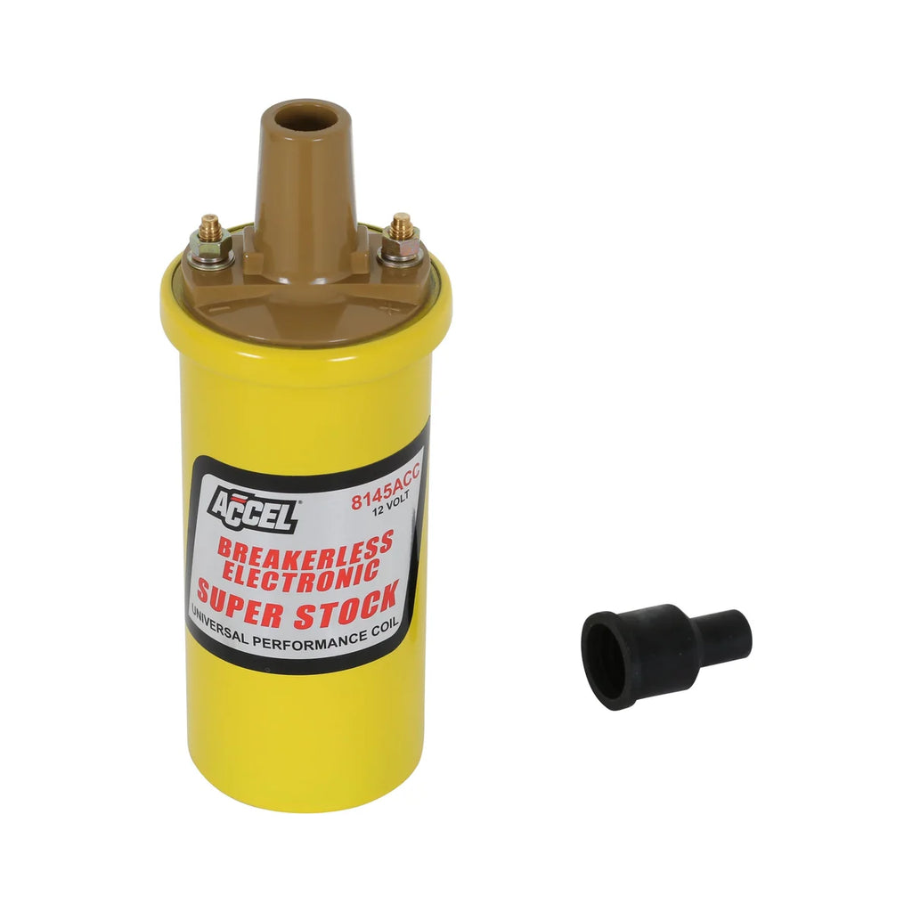 This ACCEL Super Coil is effective up to 6500 RPM, maximum voltage 45,000 volts ACCEL - Kit Contents