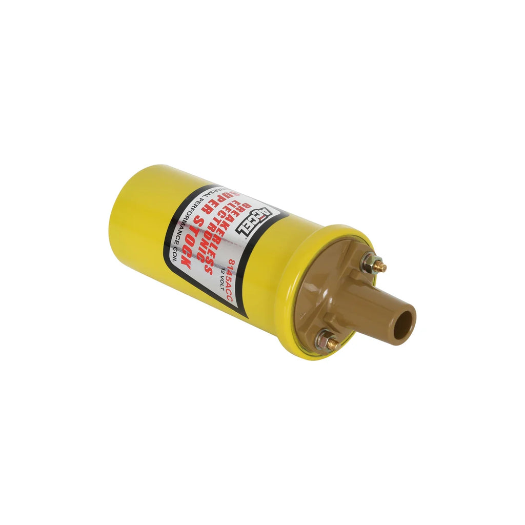 This ACCEL Super Coil is effective up to 6500 RPM, maximum voltage 45,000 volts ACCEL - Installation View