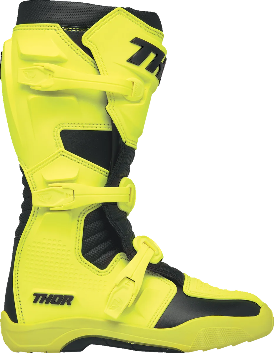 Thor Blitz XR Boots - Acid/Black - Size 7 - Back View