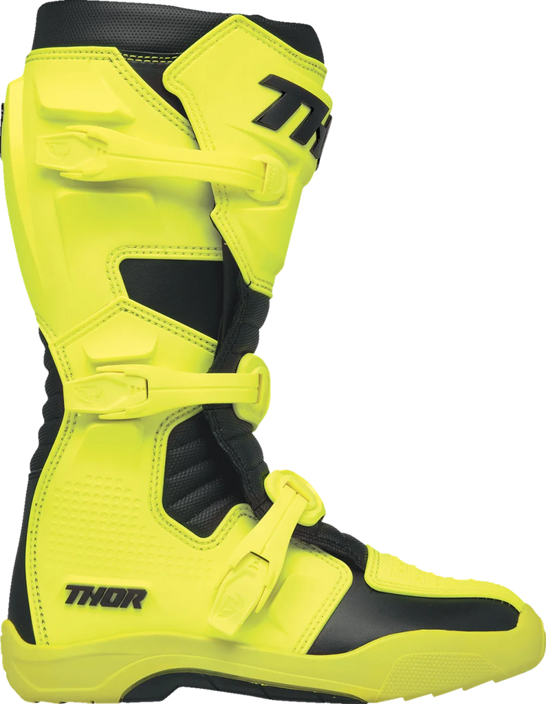 Thor Blitz XR Boots - Acid/Black - Size 9 - Back View