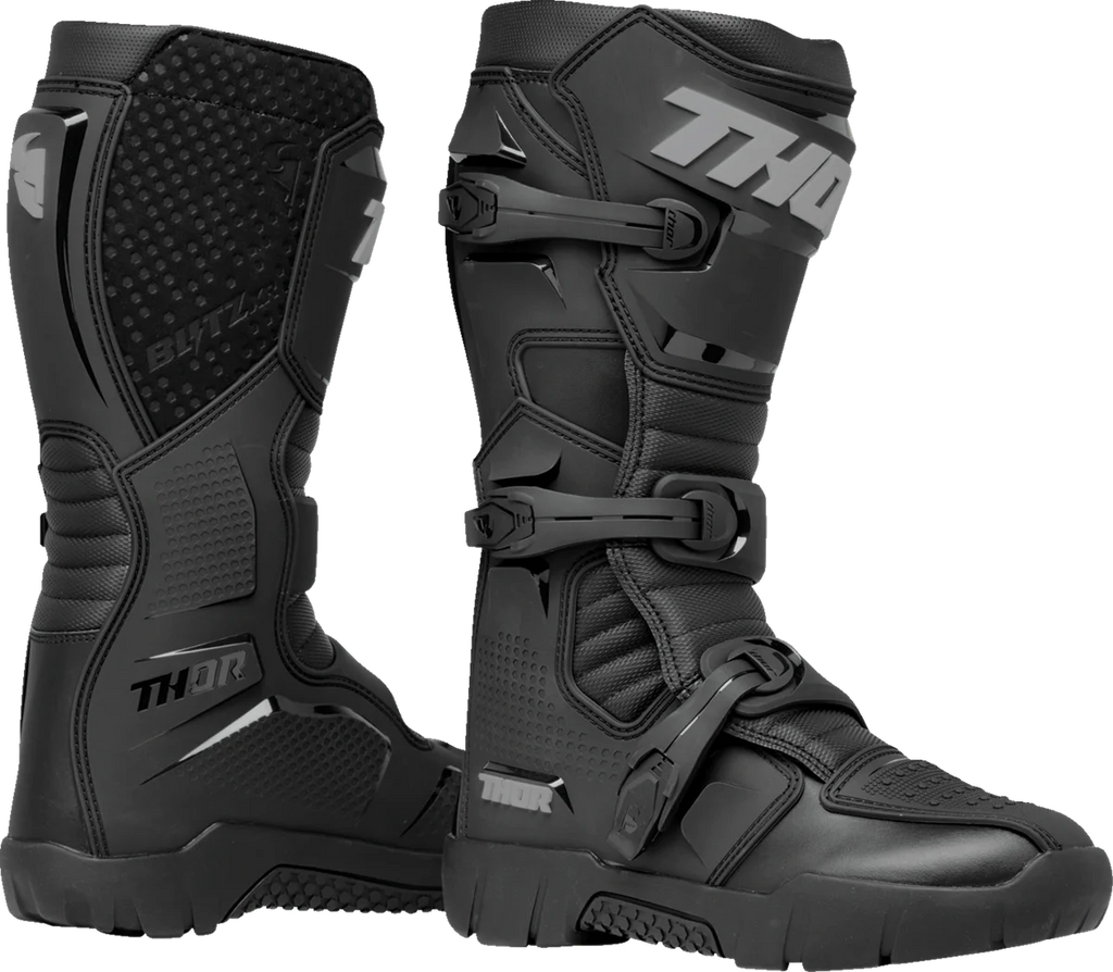 Thor Blitz XR Trail Boots - Black/Gray - Size 8 - Main Product View