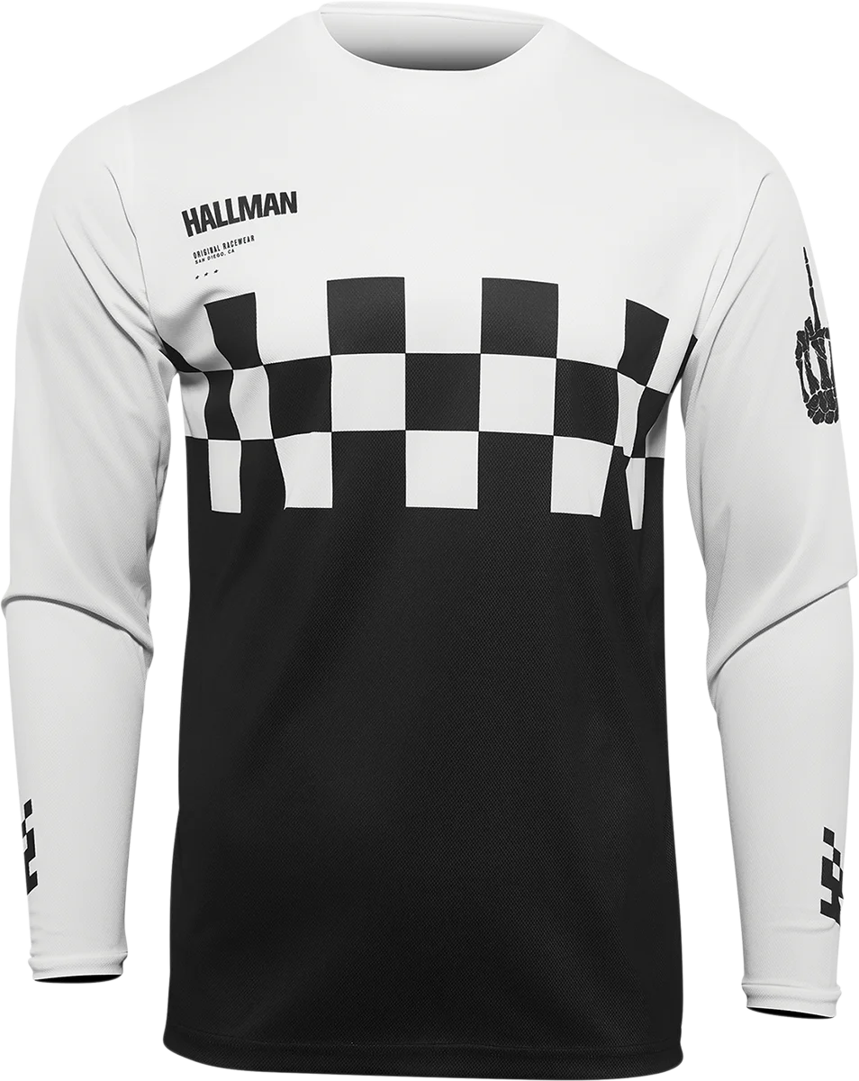 Thor Hallman Differ Cheq Jersey - Yellow/Black - Medium - Back View